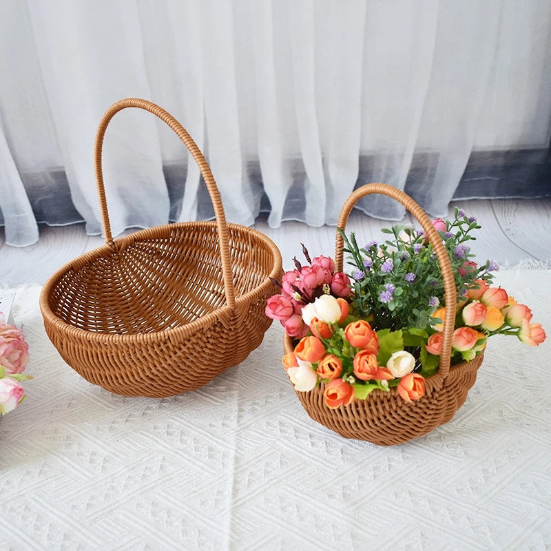 Hand Woven Creative Flower Baskets