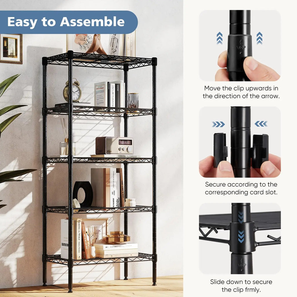 JHK 3-5 Tier Metal Wire Storage Shelves