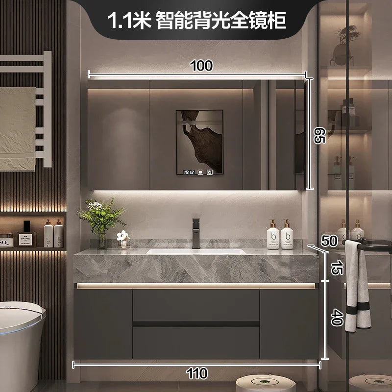 Bathroom Vanity Cabinet, Sink, Organizer Storage, Mirror