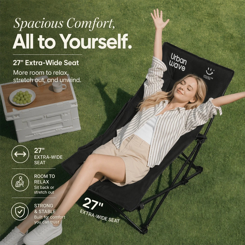 Outdoor folding bed, camping bed with mattress, portablefolding bed, 330 Ib capacity,