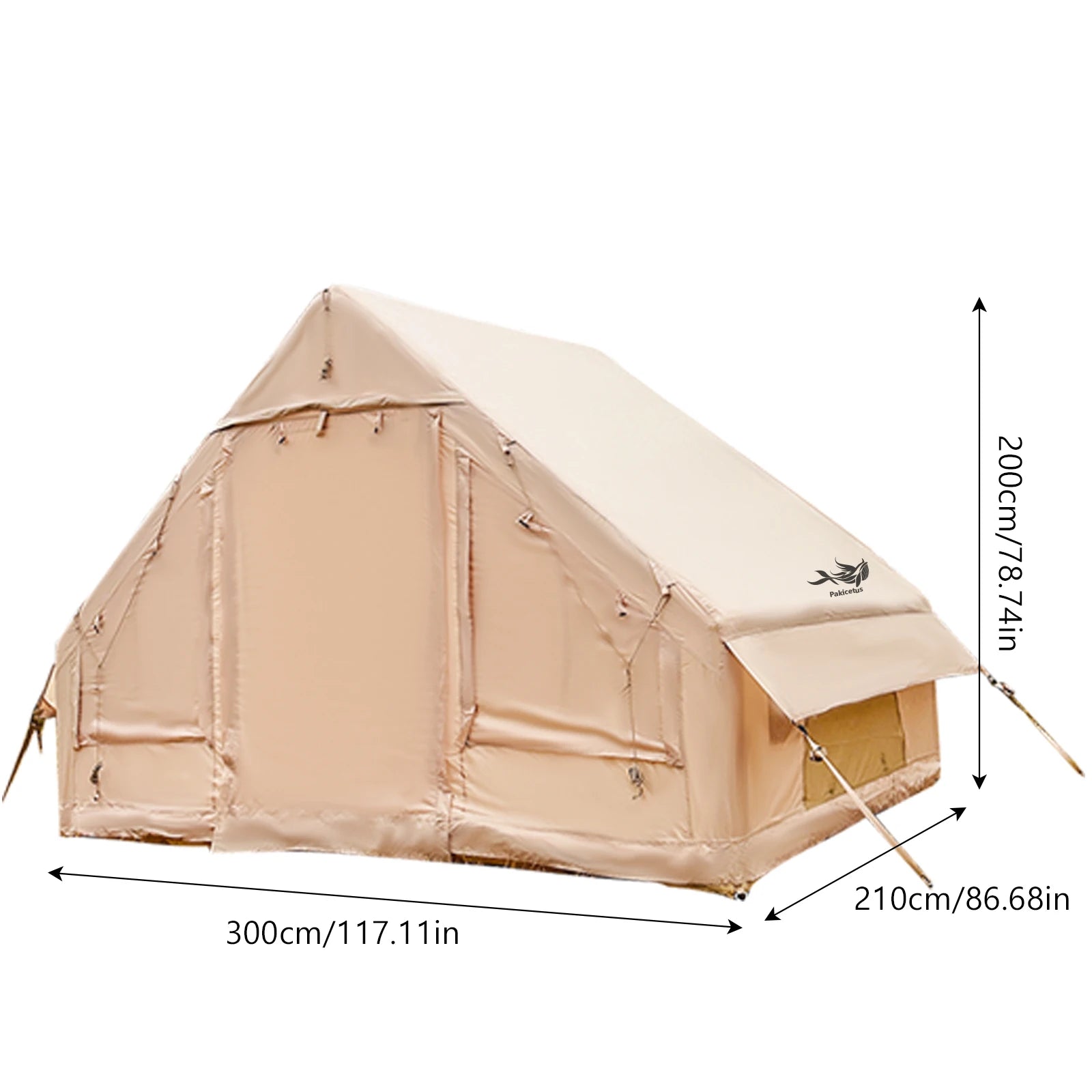 Large Inflatable Camping Tent with Skylight, Quick Air-Flow & Breathable Mesh Design.