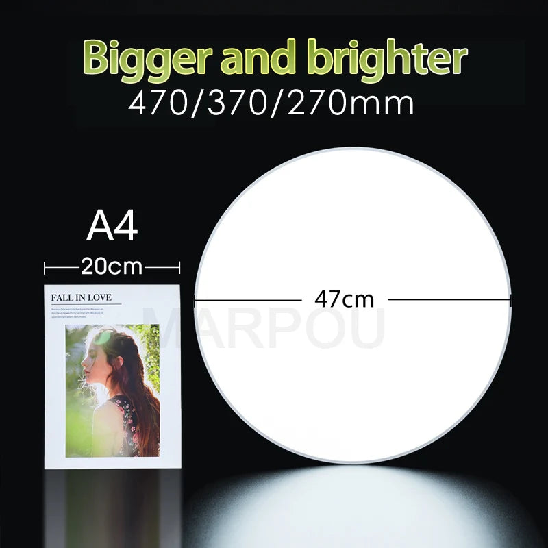 MARPOU Smart Large Led Dimmable Ceiling Light with Remote