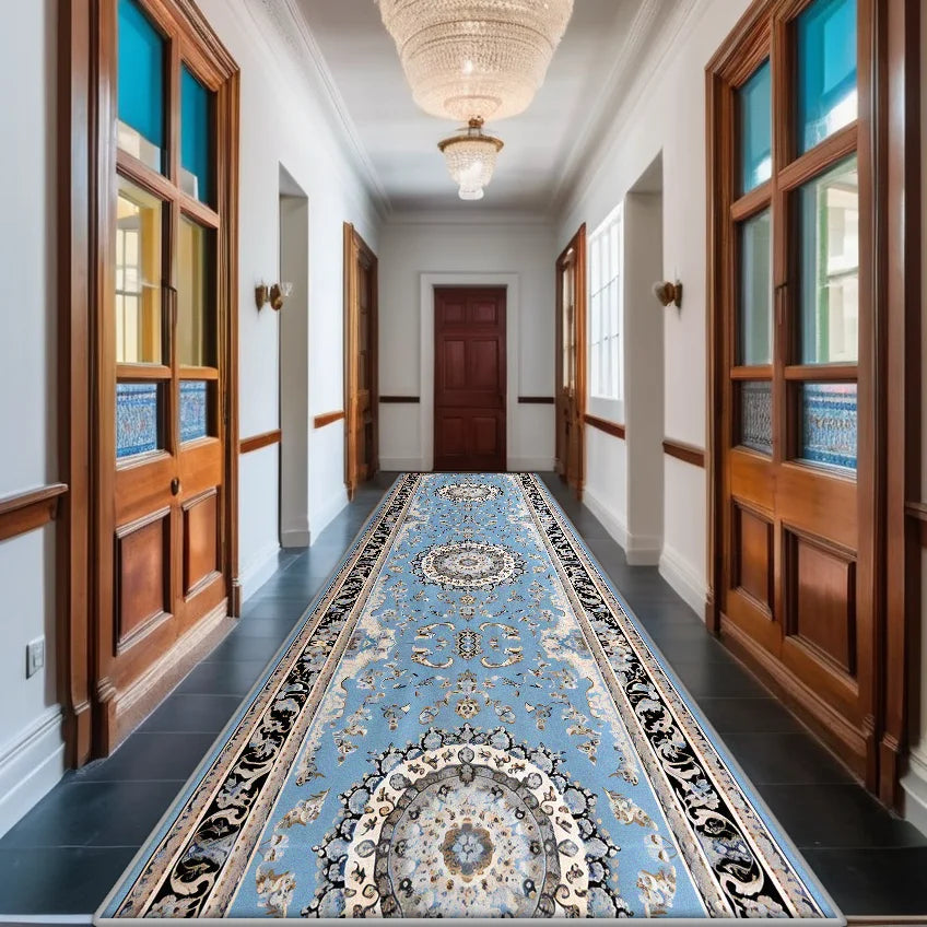 Persian Red Long Corridor Carpet Non-slip Decoration Home Bohemian Retro Entryway Rug Washable Boho Runners Mat Customizable
