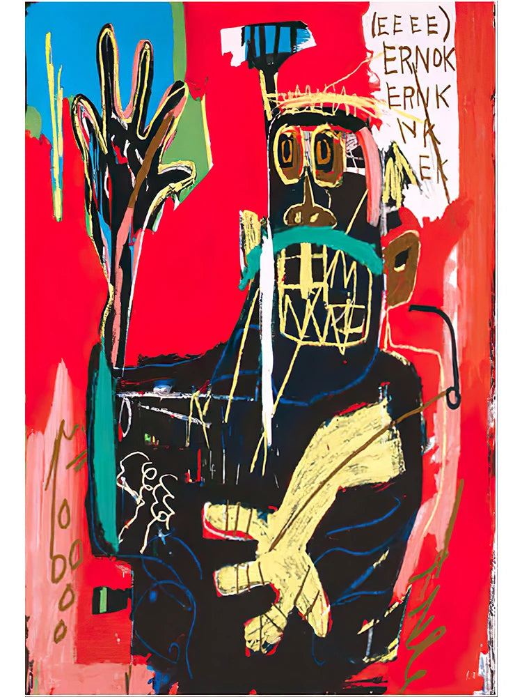 Graffiti Artist Jean Michel Abstract Canvas Art Poster and Print Canvas Paintings