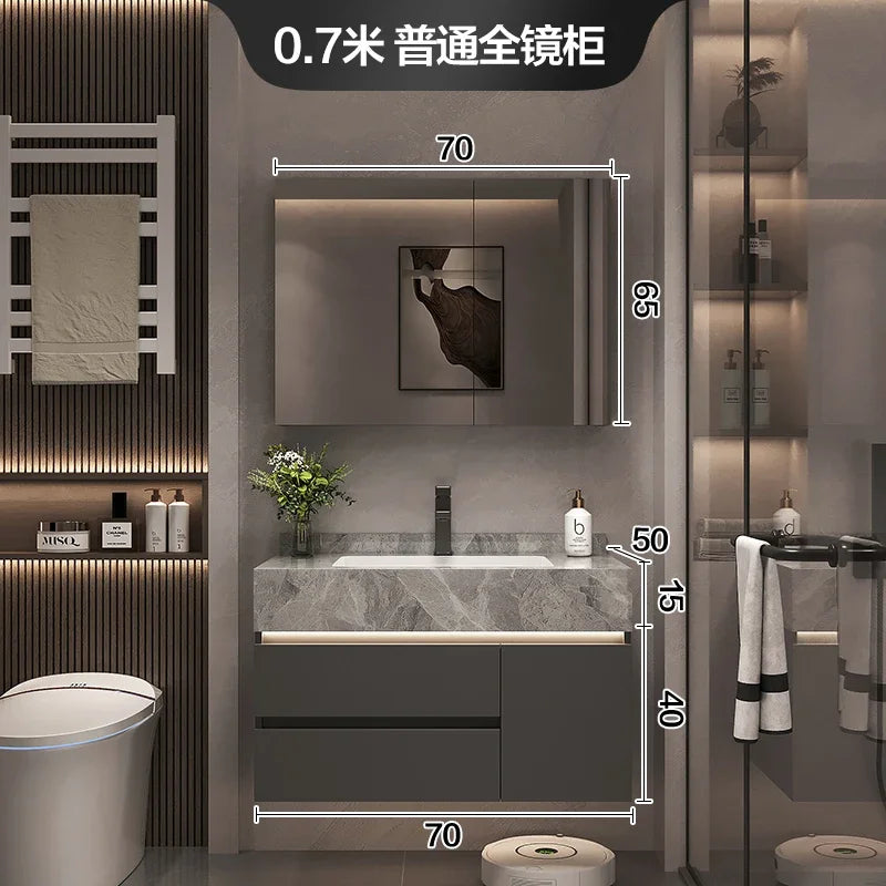 Bathroom Vanity Cabinet, Sink, Organizer Storage, Mirror