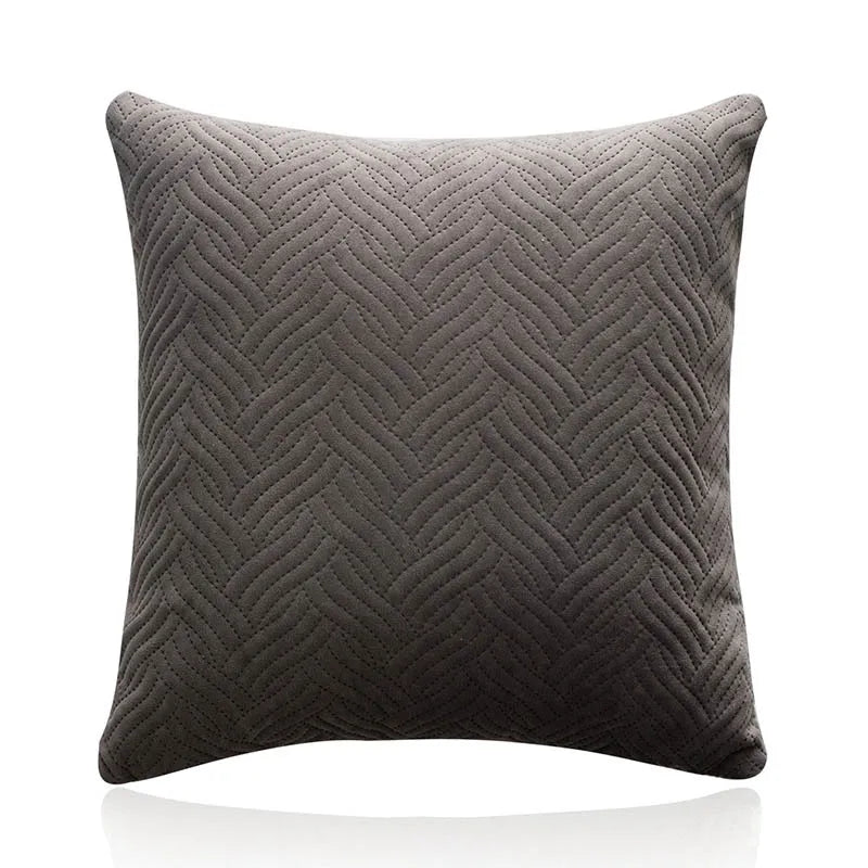 Quilted Velvet Pillowcase Throw Pillow Covers 45x45cm