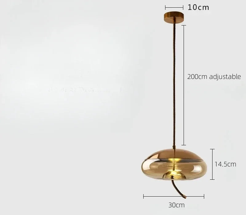Nordic Style Designer Postmodern Luxury Glass Single Head Pendant Lamp, Creative Art Bar Dining Lighting Fixture