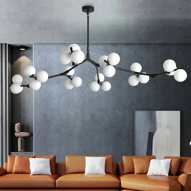 Nordic New Molecular Glass Ball Chandelier