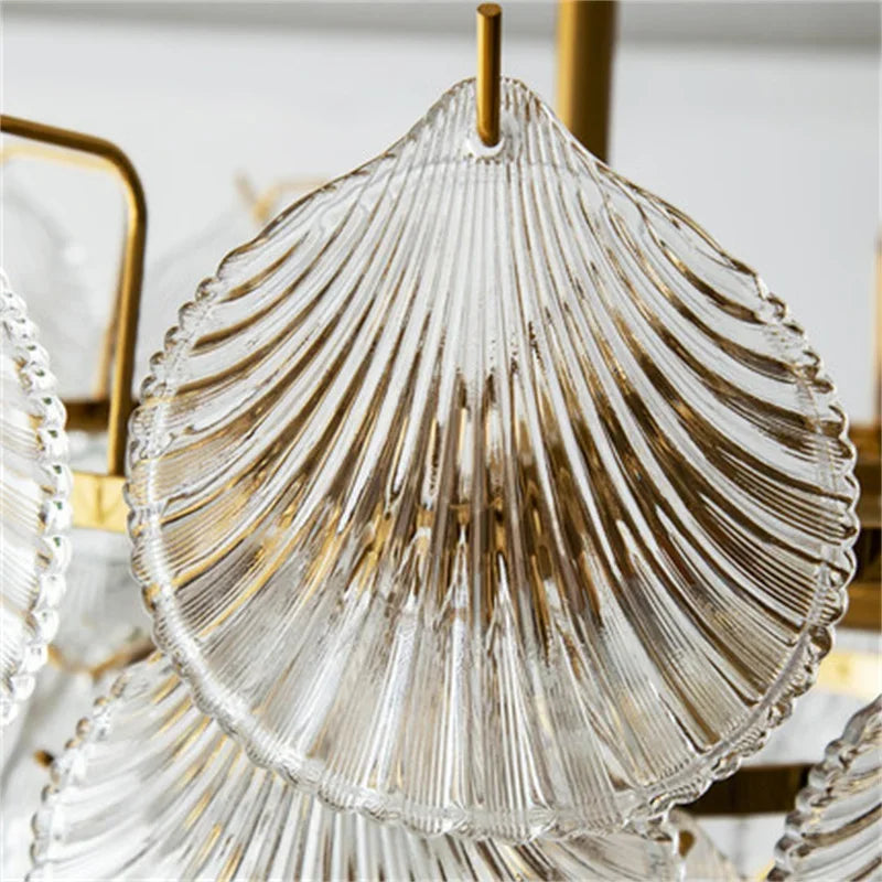 Modern Creative Shell Glass LED Chandelier