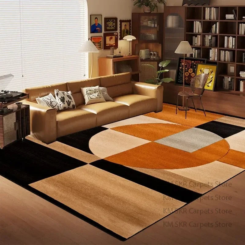 Nordic Multi Color Living Room Carpet Modern Geometry Sofa Coffee Table Rug Home Decor Bedroom Bedside Soft Floor Mats Non-slip