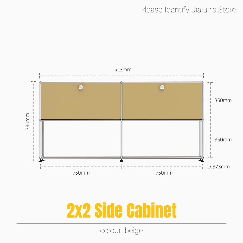 Hot-Seller | Minimalist Steel Storage Side Cabinet, Slim Profile Flip Door Unit