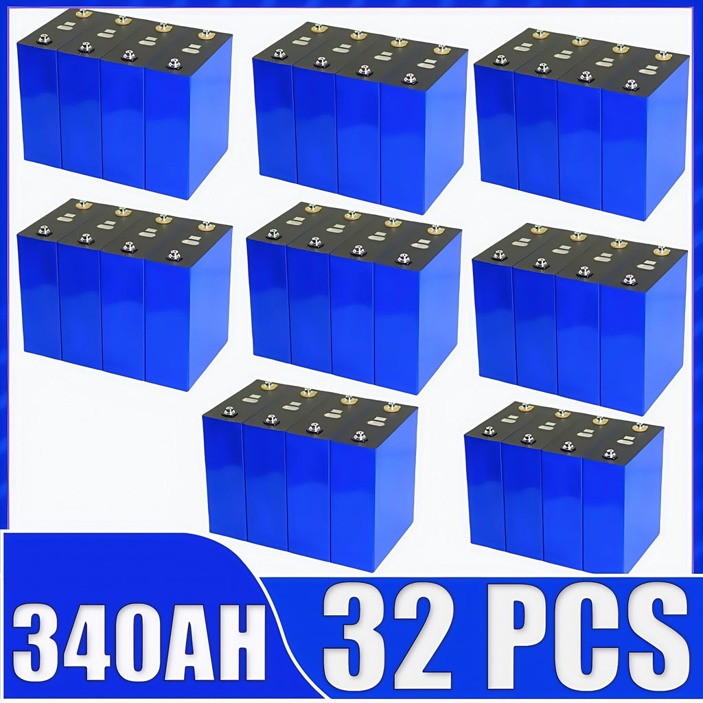 3.2V 340Ah 360Ah Grade-A Lifepo4 Rechargeable Battery Lithium Phosphate Golf Cars Travel Solar Campers Cell 12V 24V 48V Battery