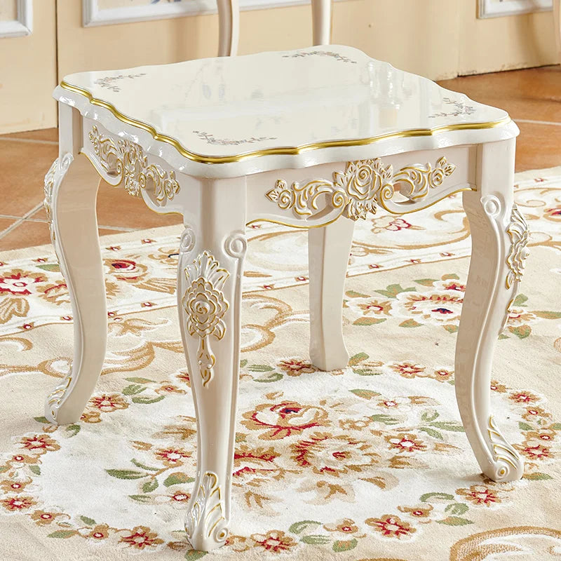 European Solid Wood Dining Chair, Princess Lazy Throne Luxury Lounge Chair