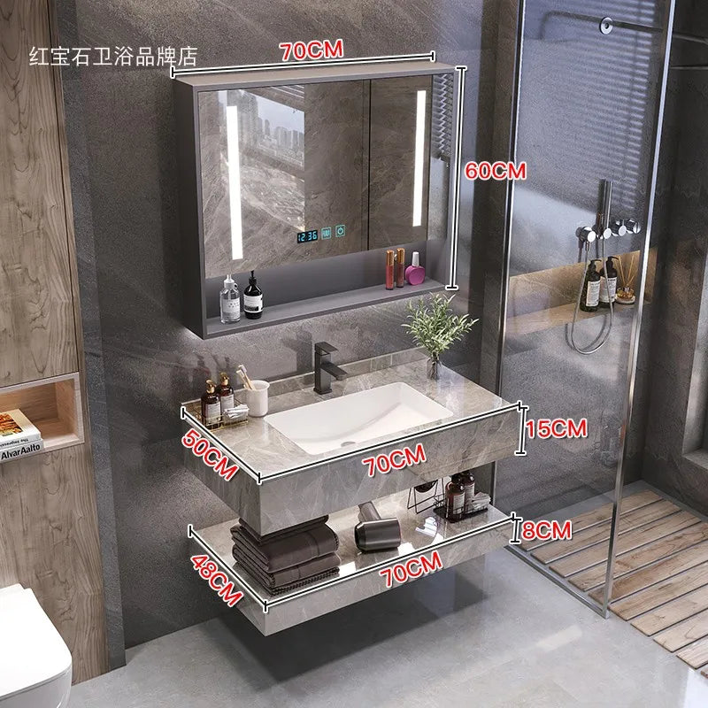 Simple Washbasin Bathroom Partition Vanity