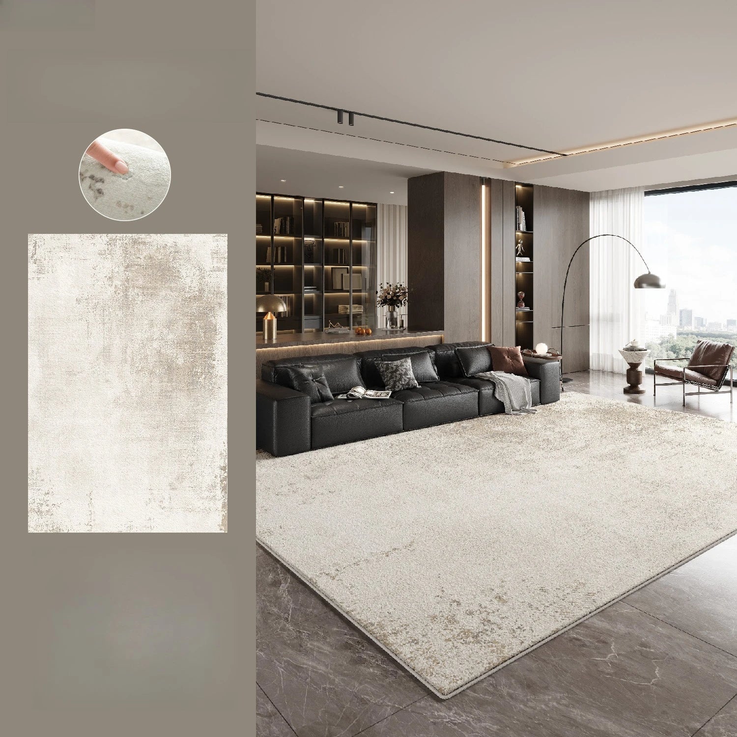 Modern Style Bedroom Decor Large Carpet Light Luxury Carpets for Living Room Fluffy Soft Lounge Floor Mat Thick Plush Study Rug