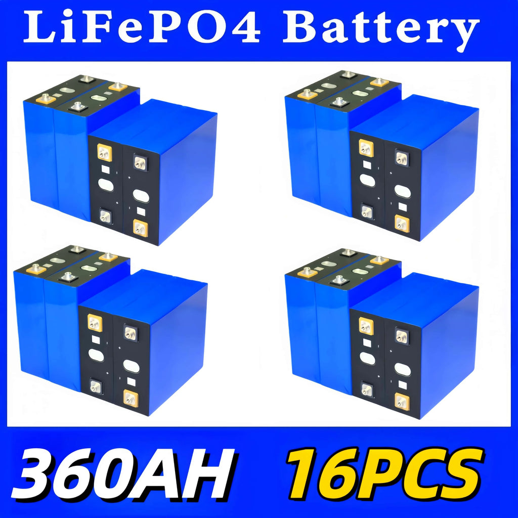 Lifepo4 Battery 3.2V 360AH 340AH 320AH 280AH 100AH for DIY Car Marine Solar Energy Storage 12V 24V 48V Grade A EU US Tax-Free