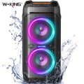 W-KING T11 100W RMS Bluetooth Speakers, IPX6 Waterproof,