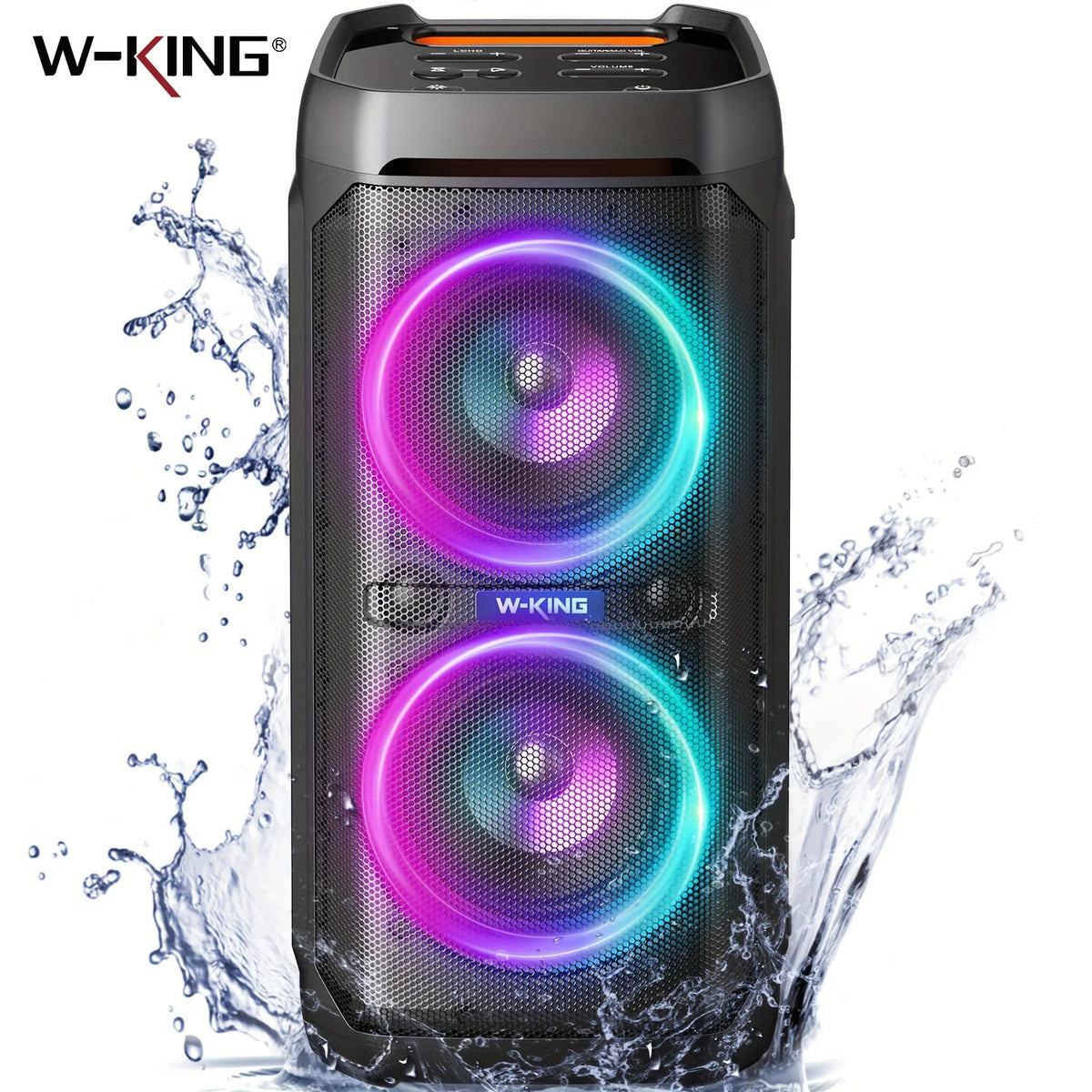 W-KING T11 100W RMS Bluetooth Speakers, IPX6 Waterproof,
