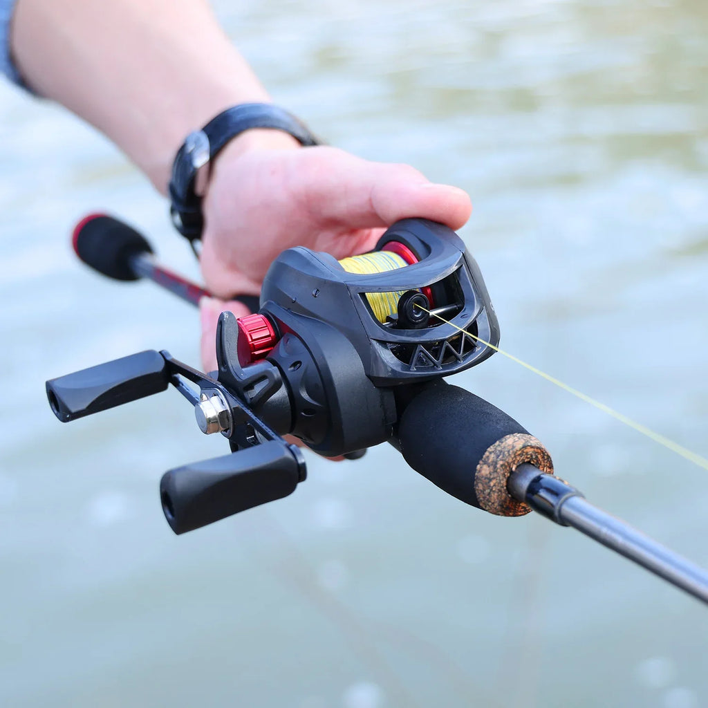 Sougayilang Baitcasting Fishing Rod and Reel Combo, 5Section Fishing Rod and 7.2:1 Gear Ratio Reel Full Kit