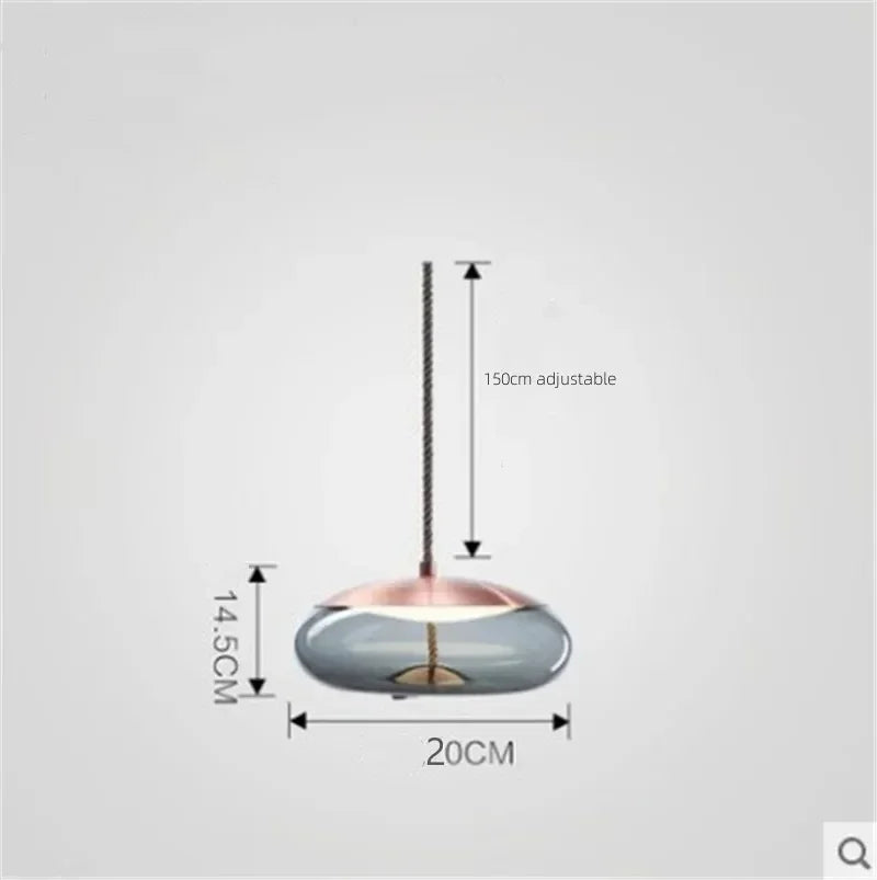 Nordic Style Designer Postmodern Luxury Glass Single Head Pendant Lamp, Creative Art Bar Dining Lighting Fixture