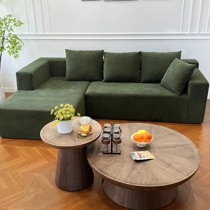 Modern Fabric Upholstered Corner Sofa