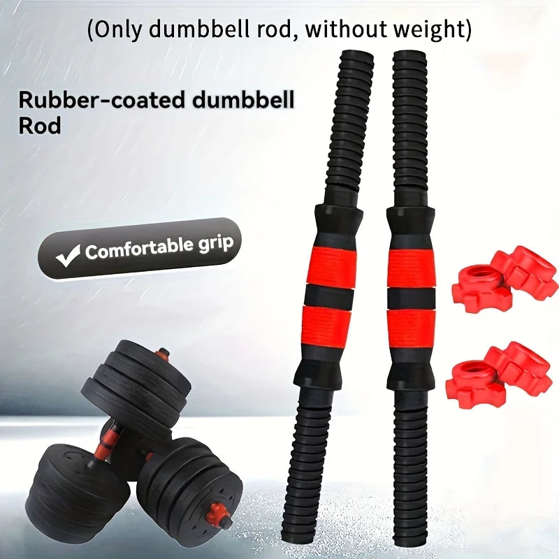 Single Rubber Coated Dumbbell Rod Universal Nut Connector Barbell Accessories
