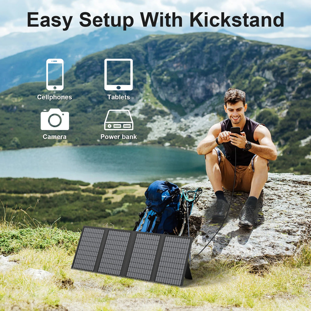 MHPOWOS 18V Portable Solar Charger 60W / 45W Foldable Solar Panel