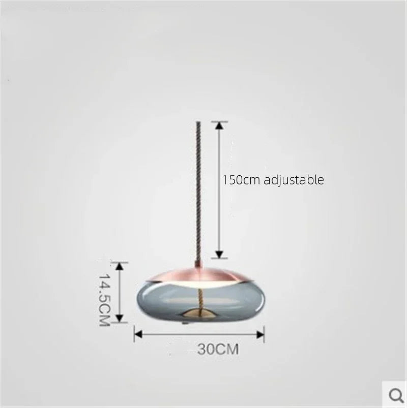 Nordic Style Designer Postmodern Luxury Glass Single Head Pendant Lamp, Creative Art Bar Dining Lighting Fixture