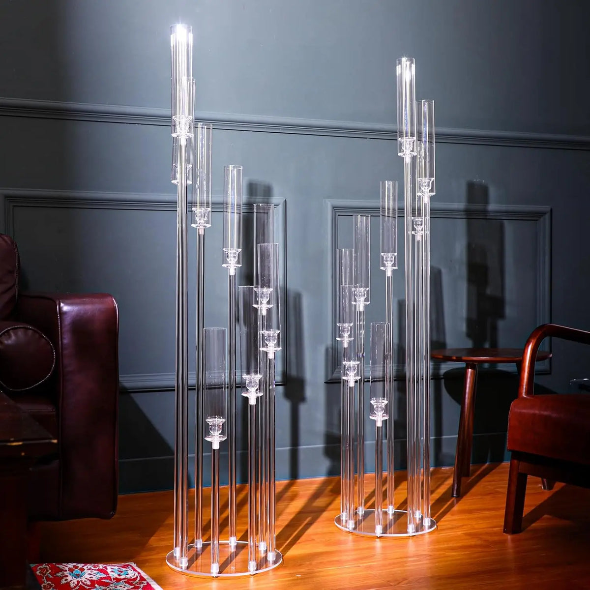 2pcs 4pcs 10pcs Candelabra, Clear Acrylic Candlesticks