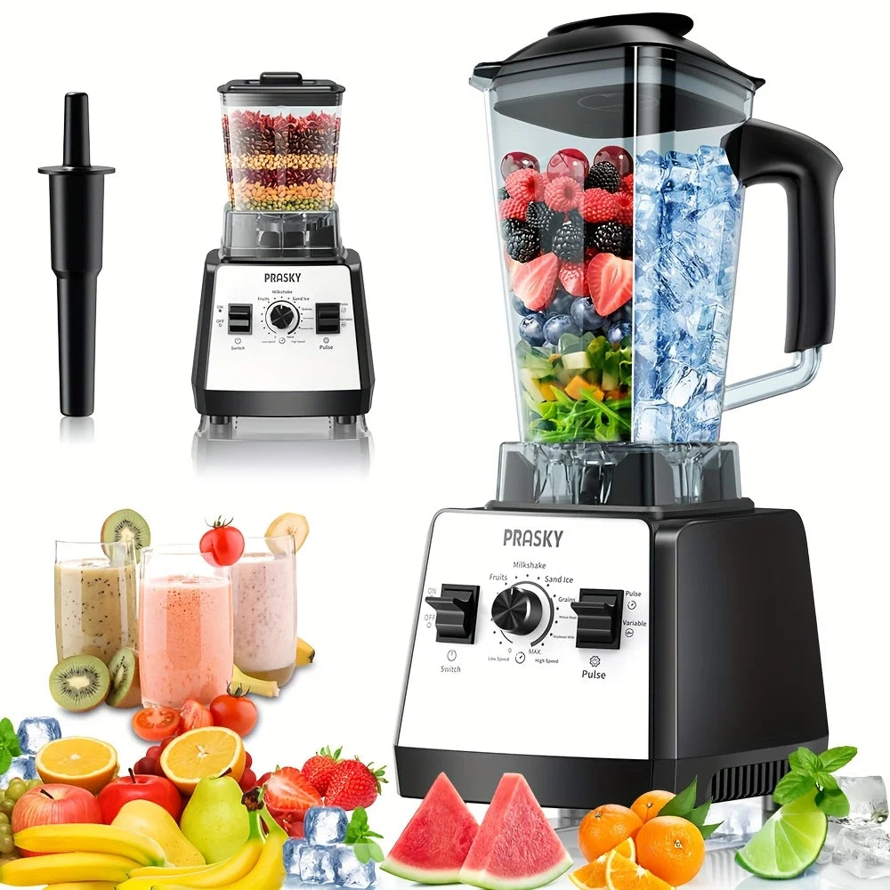 PRASKY 2400W Blender and Grinder Combo