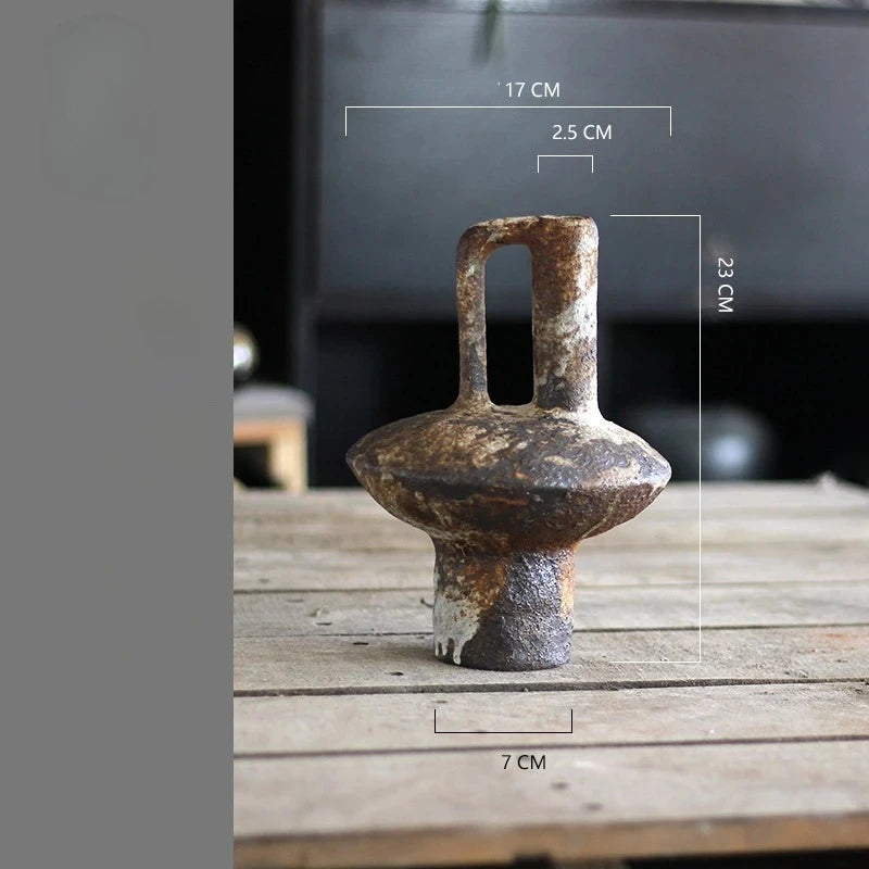 Retro Nostalgic Rough Clay Pottery Vases