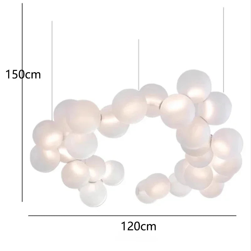 Acrylic Ball Pendant Nordic Dimmable Chandelier