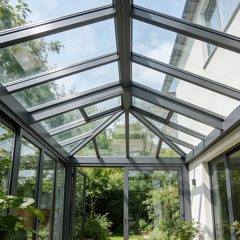 Aluminum Alloy Solarium with Laminated Safety Glass, Customizable Terrace Enclosure