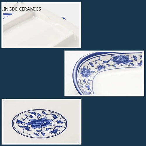 1pc Food Grade Plastic Dinner Plates Chinese Melamine Plastic Is Not Easy To Break Rectangular Plate Restaurant Kitchen Supplies