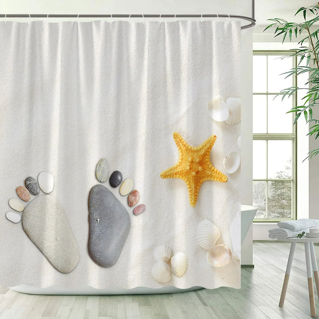 Green Bamboo Zen Shower Curtains Set