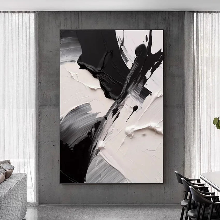Modern Abstract Texture Acrylic Canvas Paintings, 100% Hand-painted
