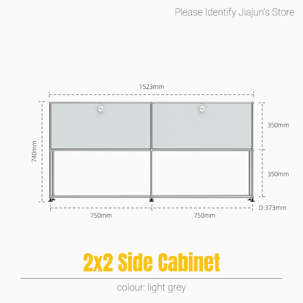 Hot-Seller | Minimalist Steel Storage Side Cabinet, Slim Profile Flip Door Unit