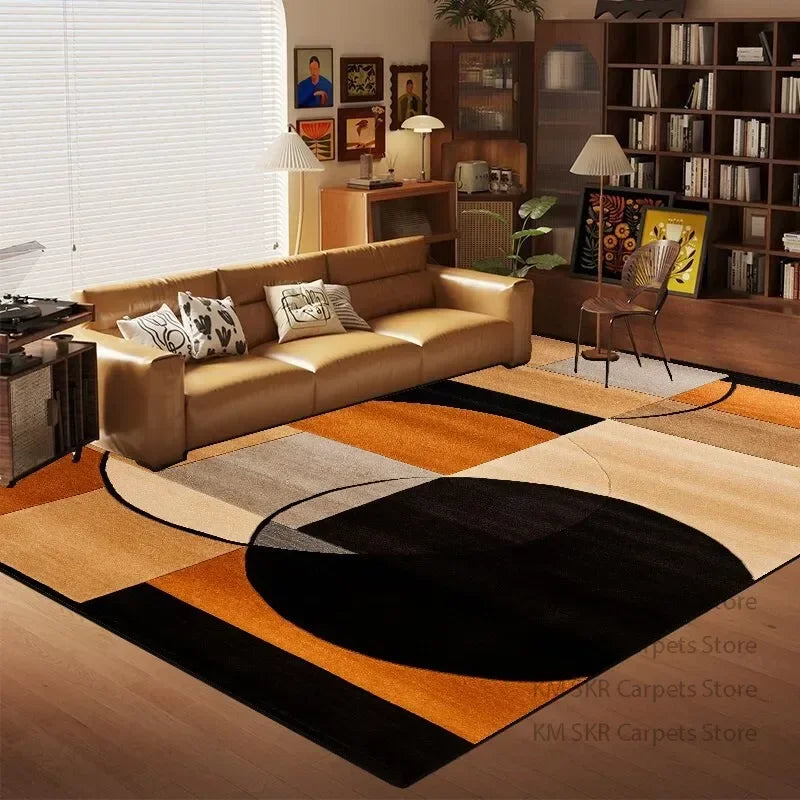 Nordic Multi Color Living Room Carpet Modern Geometry Sofa Coffee Table Rug Home Decor Bedroom Bedside Soft Floor Mats Non-slip