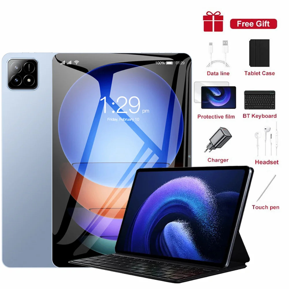 Pad 7S Pro Ultra-clear Original Dual SlM Tab Global Version Tablets 4000mAh Tablet 4GB+32GB Android Tablet PC With keyboard