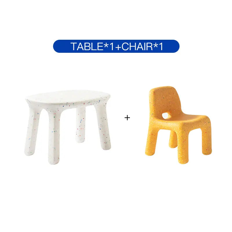 Kids Study Table And Chairs Set, Small Kindergarten Outdoor Plastic Strong Durable Table Furniture Set