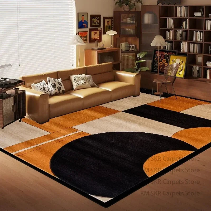 Nordic Multi Color Living Room Carpet Modern Geometry Sofa Coffee Table Rug Home Decor Bedroom Bedside Soft Floor Mats Non-slip