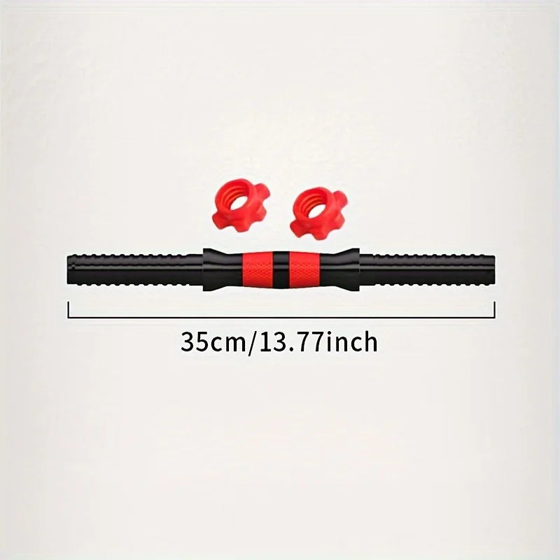 Single Rubber Coated Dumbbell Rod Universal Nut Connector Barbell Accessories