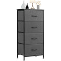 JHK Dresser For Bedroom With 4 Fabric Drawers, Nightstand Wardrobe Steel Frame Closet