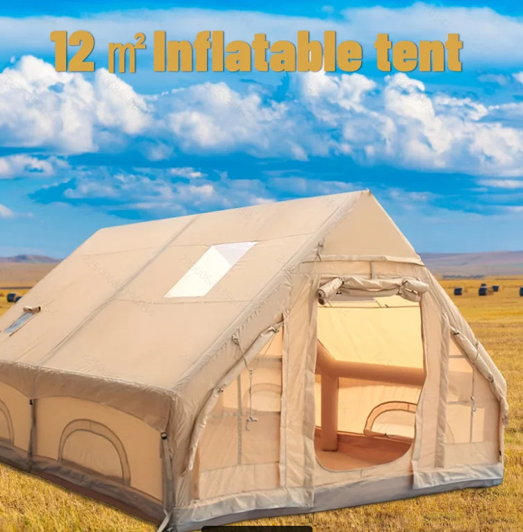 Large Inflatable Camping Tent with Skylight, Quick Air-Flow & Breathable Mesh Design.