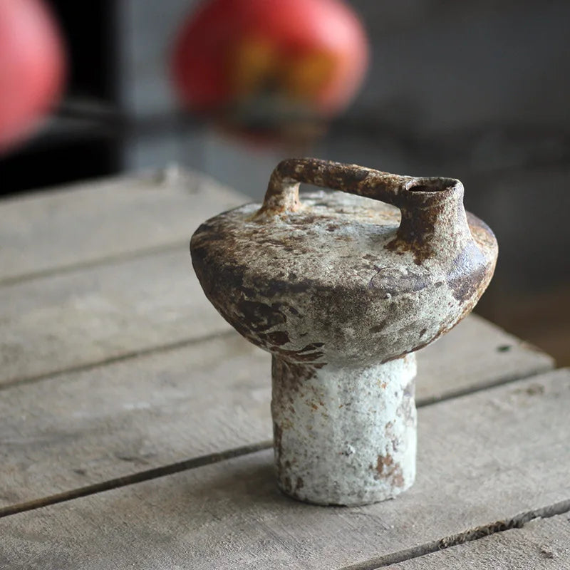 Retro Nostalgic Rough Clay Pottery Vases