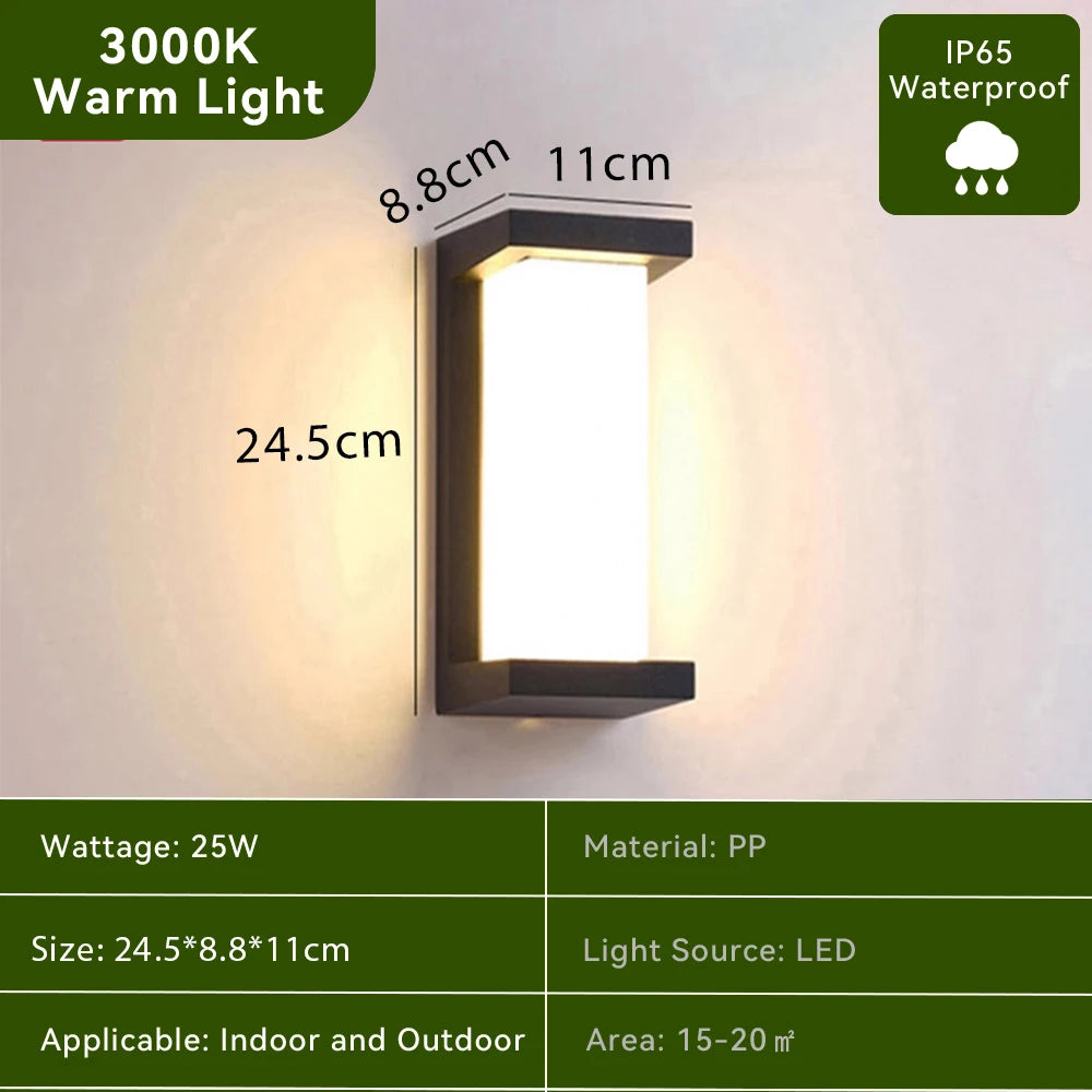 Waterproof LED Wall Light 110V 220V For Outdoor Pathway Stairway Porch Balcony Garden Wall Mount