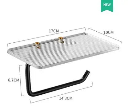 Metal Bathroom Accessories Toilet Paper Holder Organizer Wall Mount WC Phone Holder Towel Roll Shelf Dyson Airwrap Tocadores