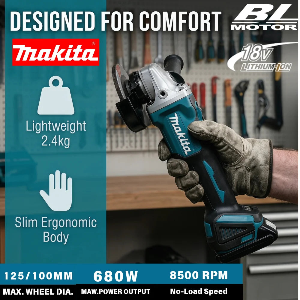 Makita DGA404 18v Electric Angle Grinder, Sander
