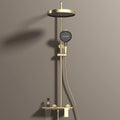 Gold Bathroom Shower Set Multifunctional Household Piano Button Rainfall Hotel Apartment Bathtub Pressurize Shower System Set