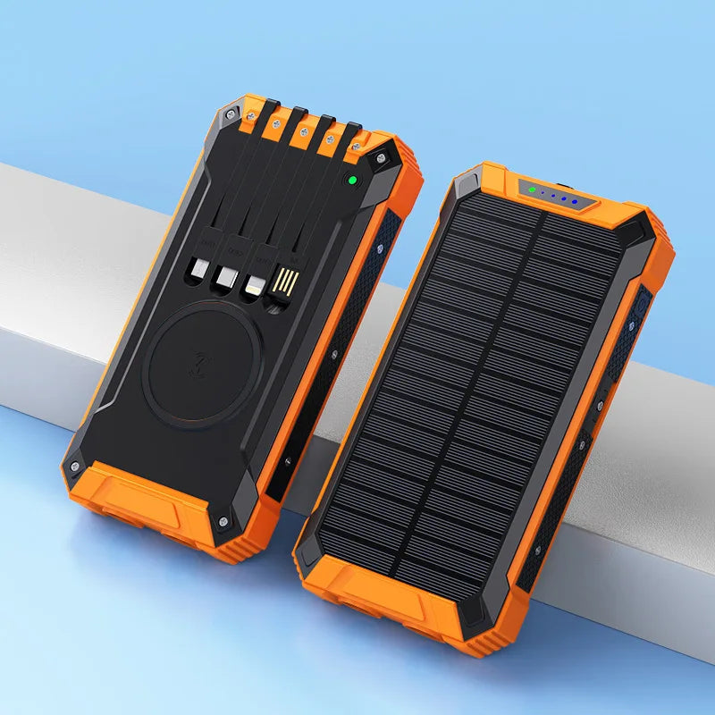 200000mAh Solar Power Bank Wireless Large Capacity Fast Charging External Battery
